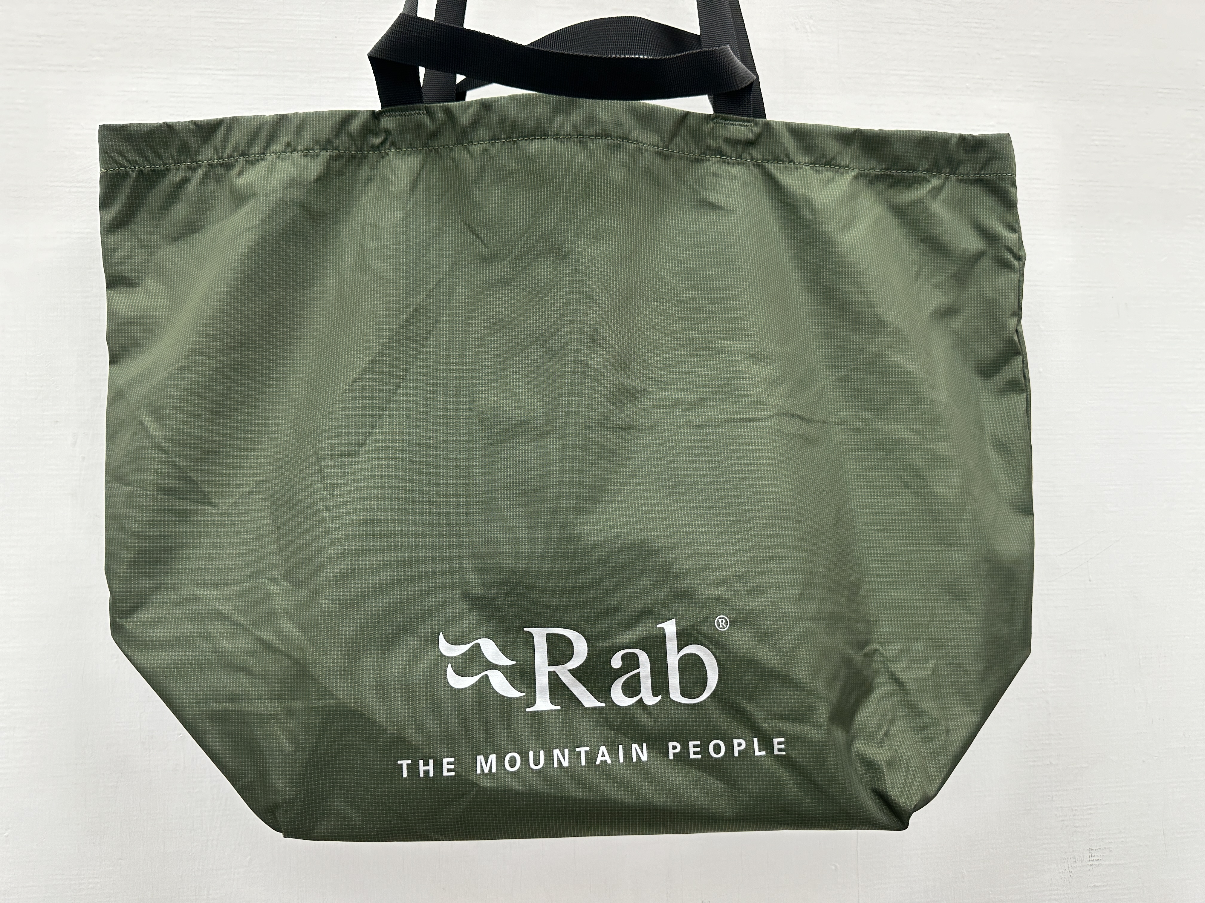 BAG FOR LIFE #R18 亮面 / 格仔布 綠色 撞 燙銀白 logo ( Rab Logo )