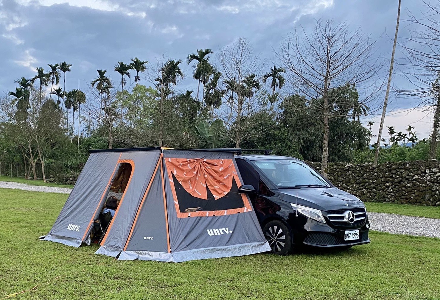 unrv.露營車遮陽棚/車邊帳三邊圍布