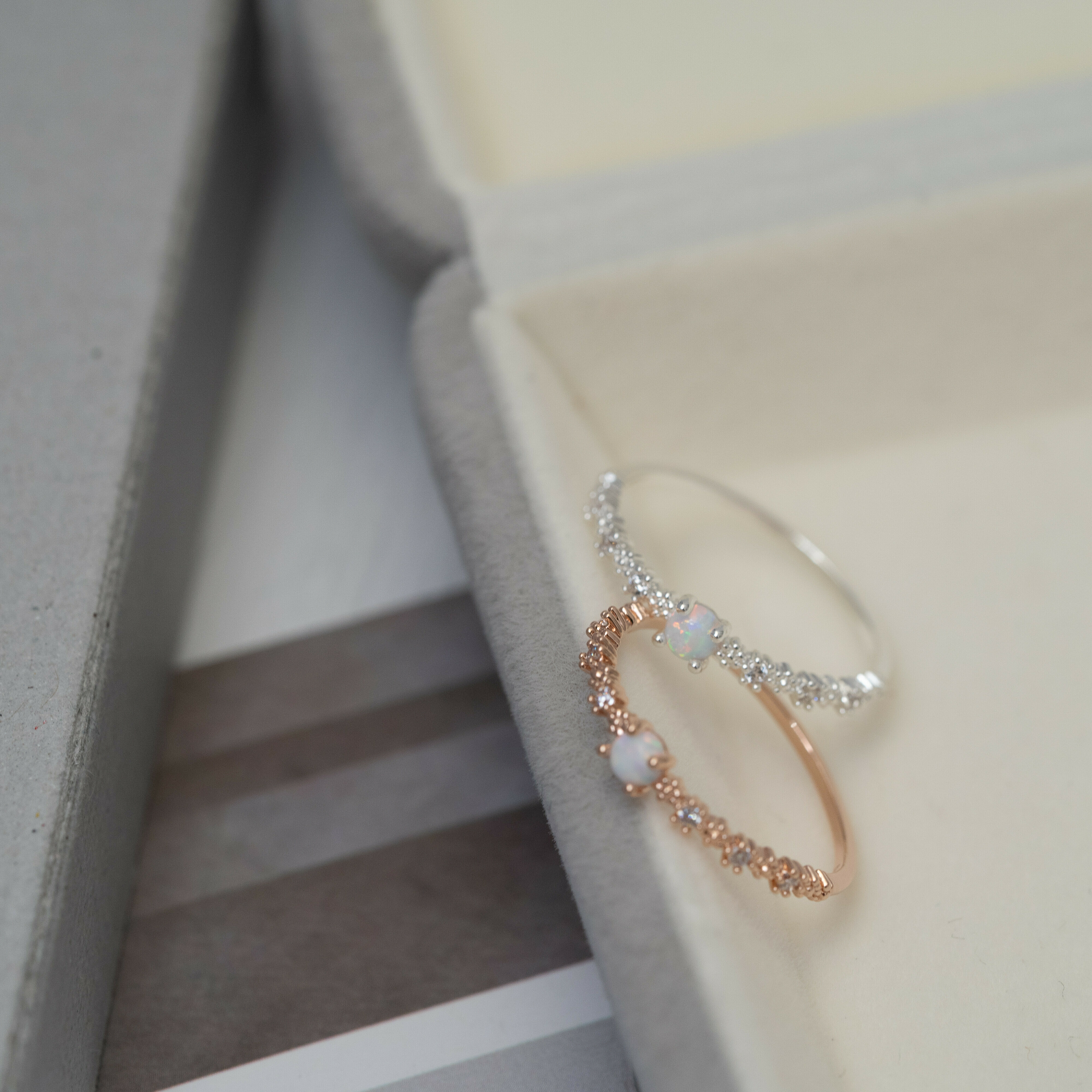 澳寶石車花鋯石戒指 svr14