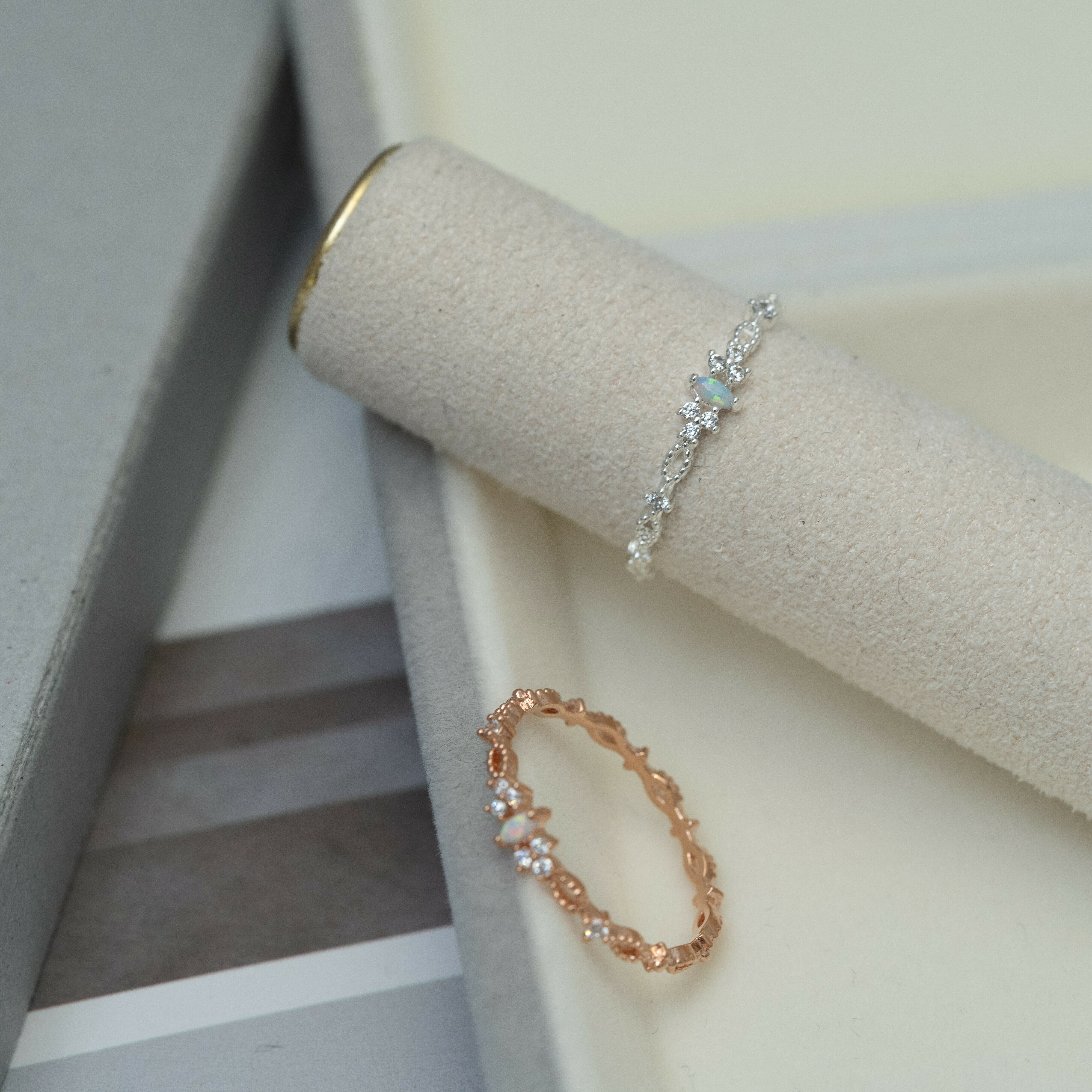 欖型澳寶通花鋯石戒指 svr14