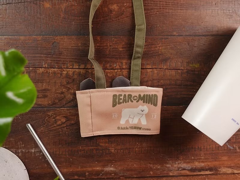 小黃間｜雙面造型飲料杯套｜Shadow熊＆熊貓