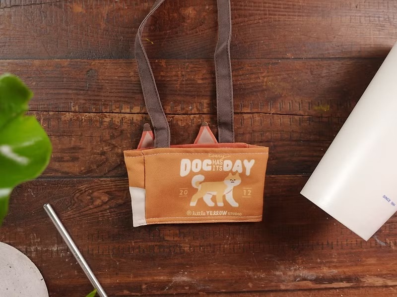 小黃間｜雙面造型飲料杯套｜柴犬＆狐狸