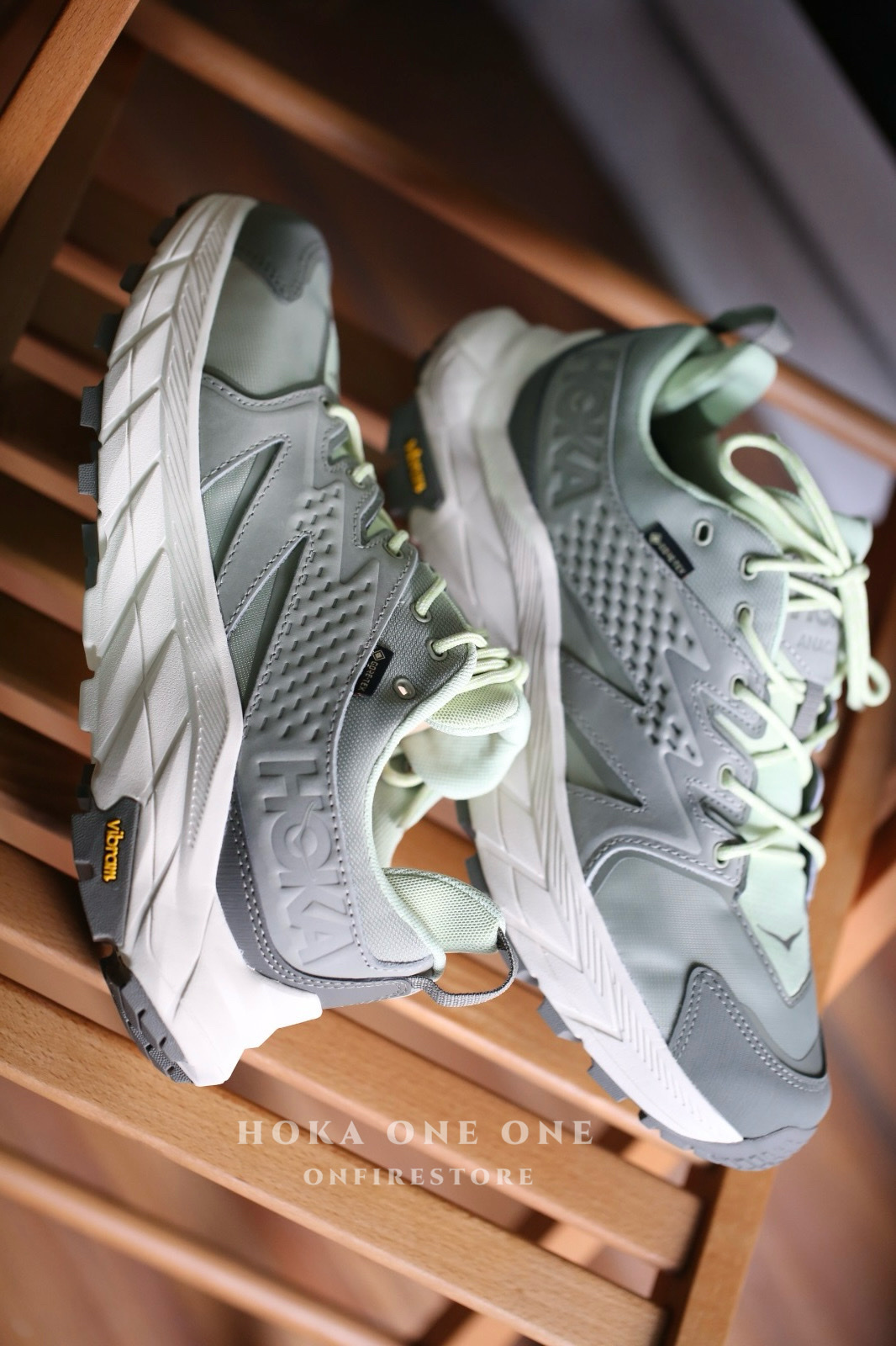 {現貨}Hoka One One Anacapa Low Gore-Tex Barley/Seed Green 1136670-BYS