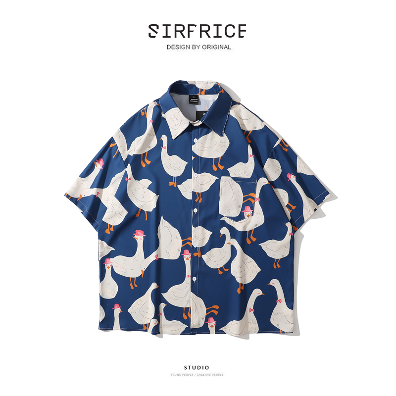 花襯衫 可愛鵝鵝