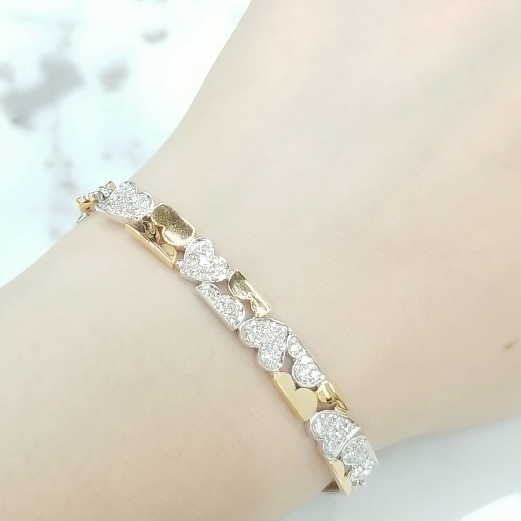 全新18K金61份鑽石軟鍊厄