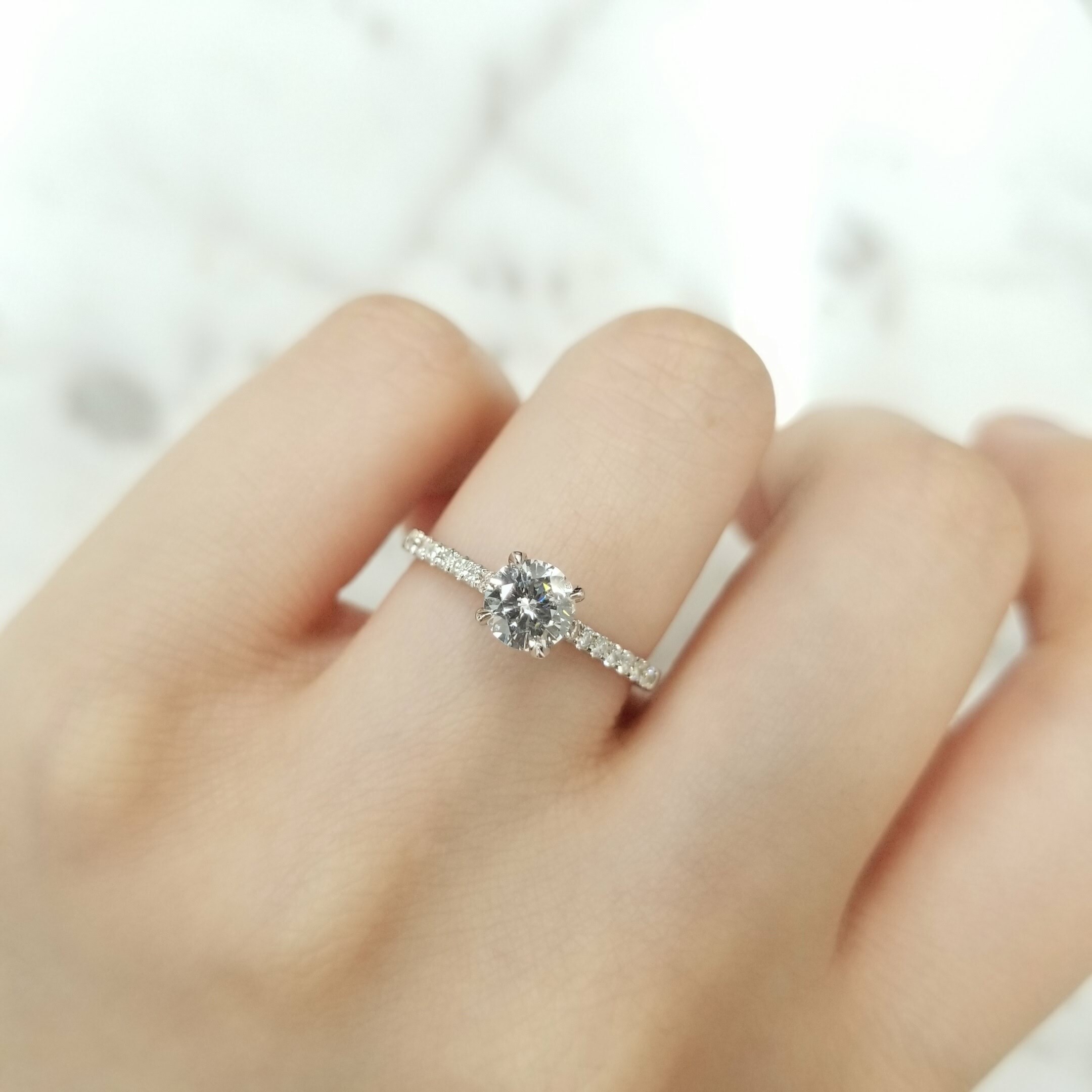 18K White Gold 0.68ct Diamond Ring