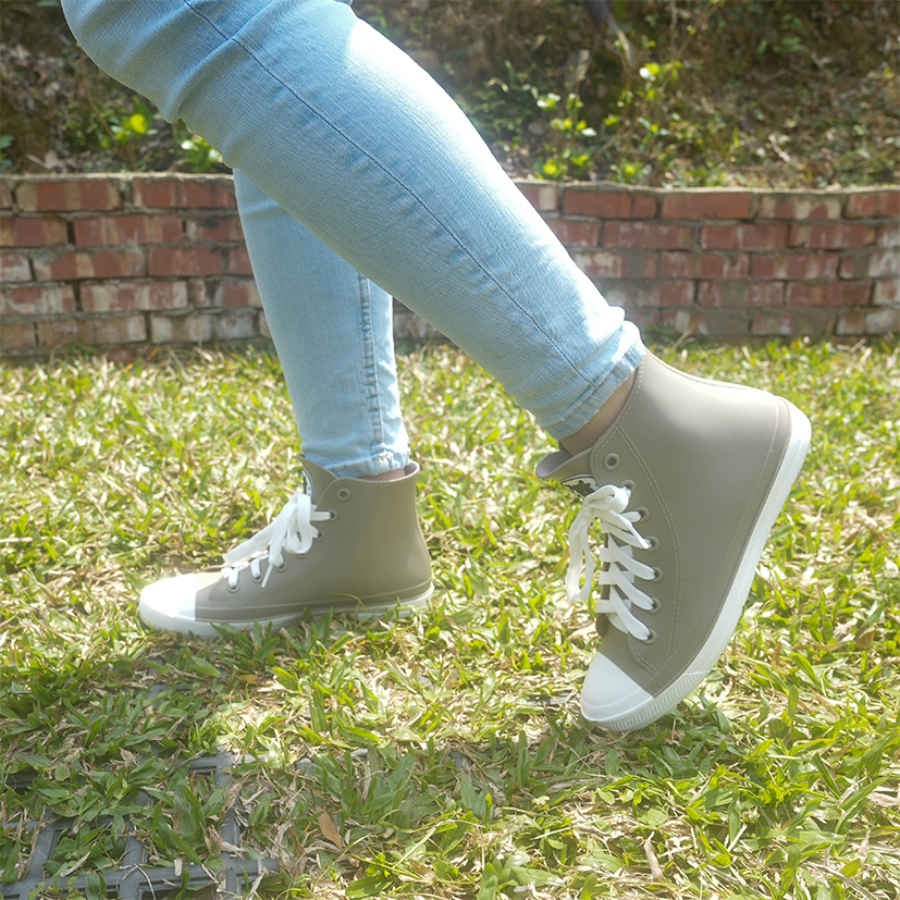 YONGYUE帆布鞋造型雨鞋-高筒