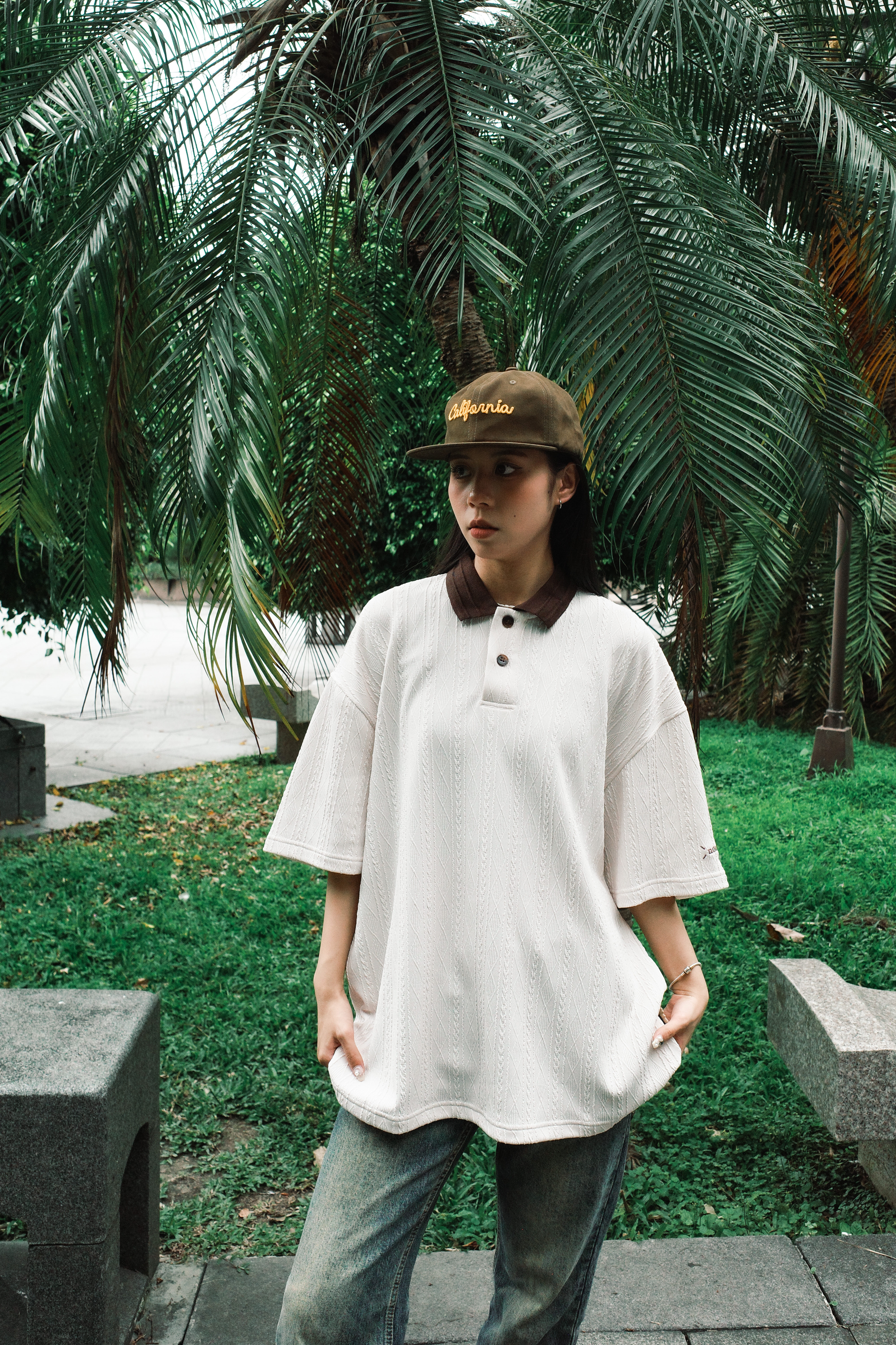 『Always_Good』編織 撞色 POLO領 短TEE