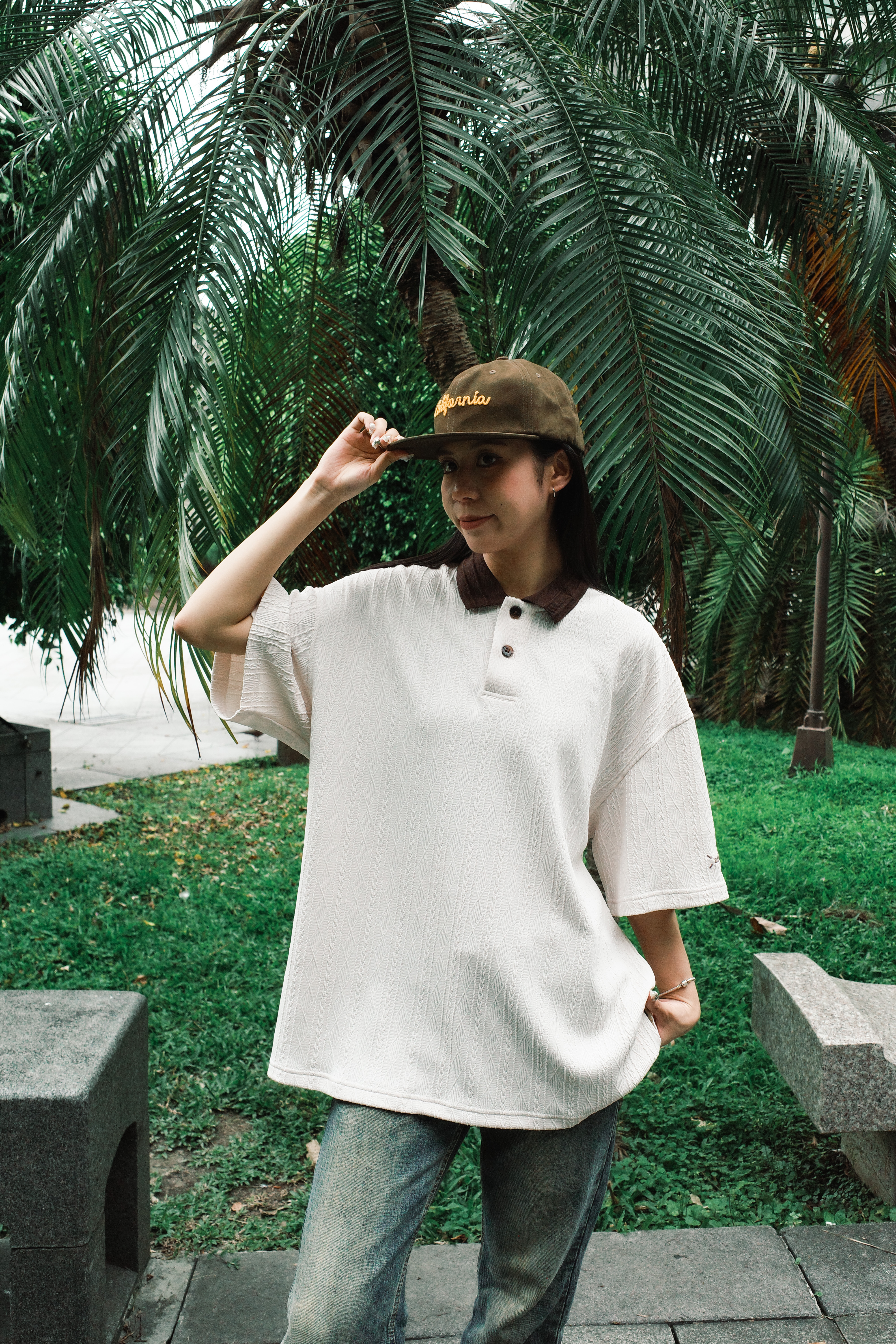 『Always_Good』編織 撞色 POLO領 短TEE