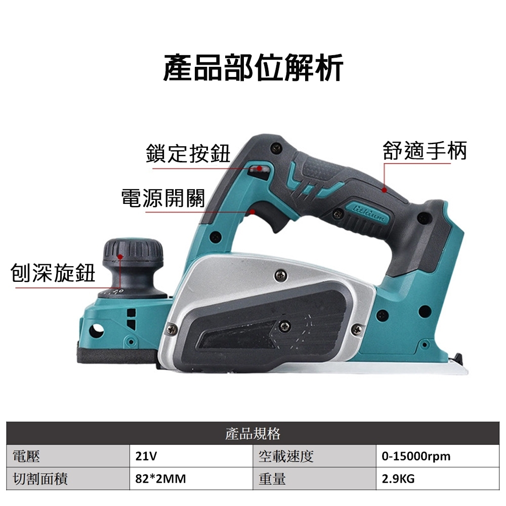 附發票｜SC1910刨木機｜ 鋰電無刷刨刀機  電動式刨木機 電刨刀 手提刨木機 通牧田電池
