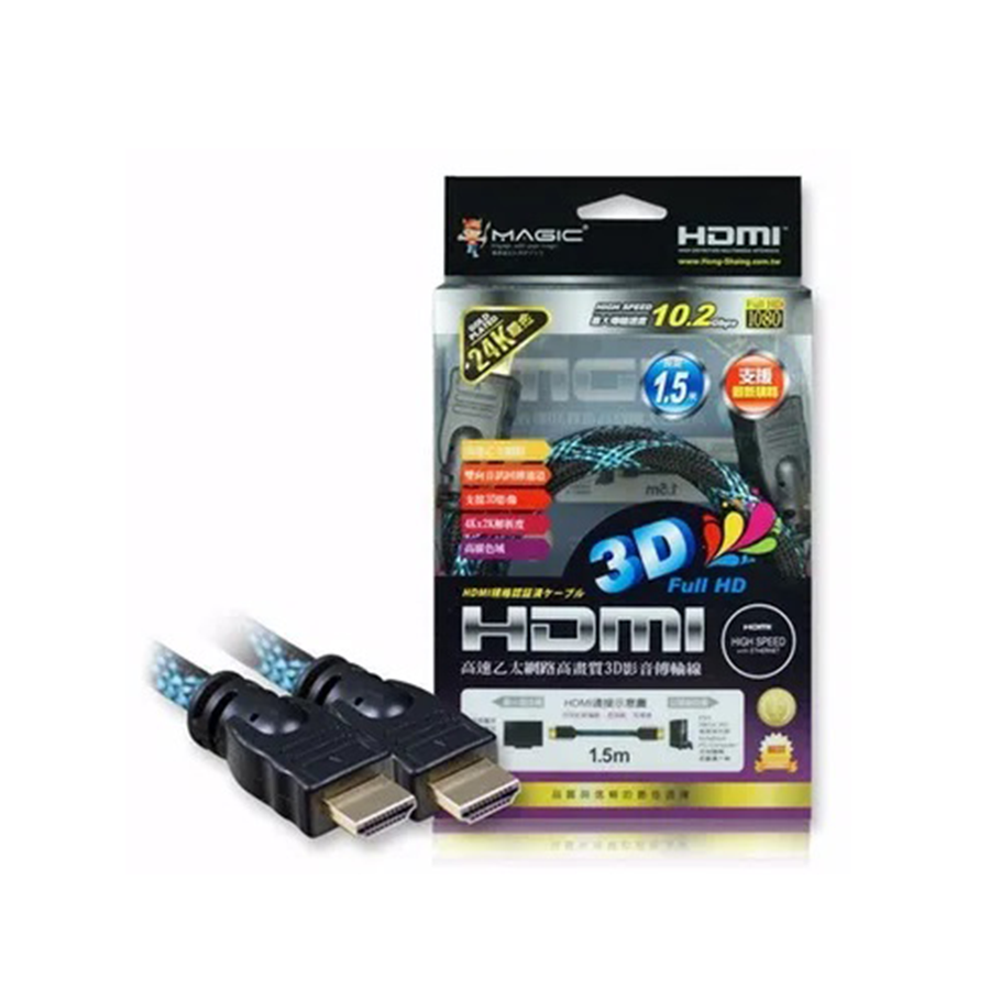HDMI 1.4版 高畫質影音傳輸線(蛇網編織)