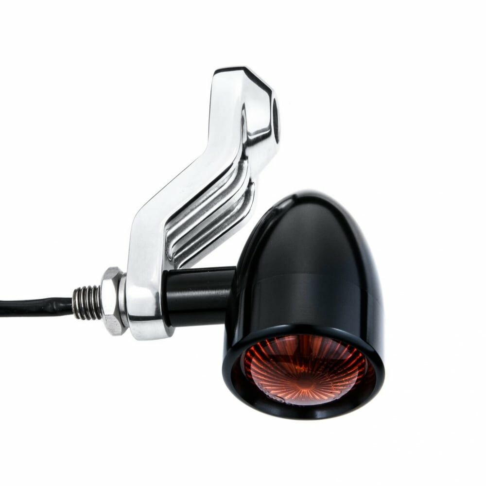 Motone 通用型 鑄造 方向燈 支架 鰭片 拋光銀