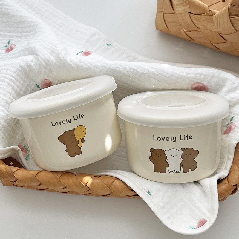 《4089》韓國咖啡小熊熊透氣蓋碗