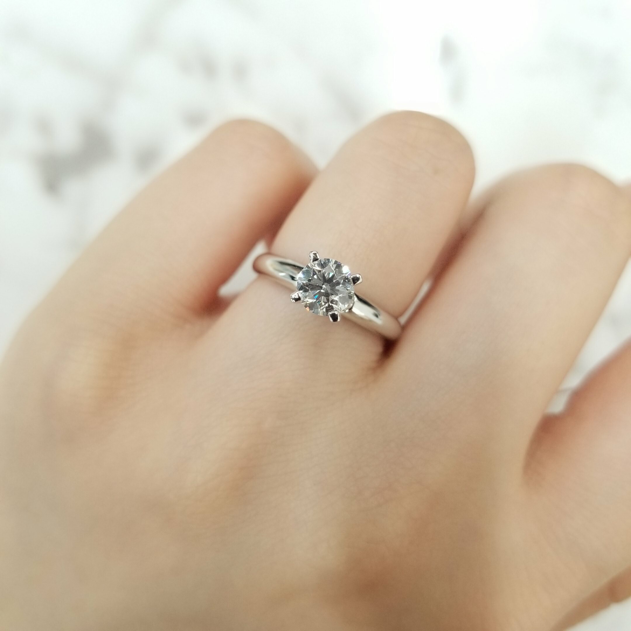 18K White Gold 0.58ct Diamond Ring