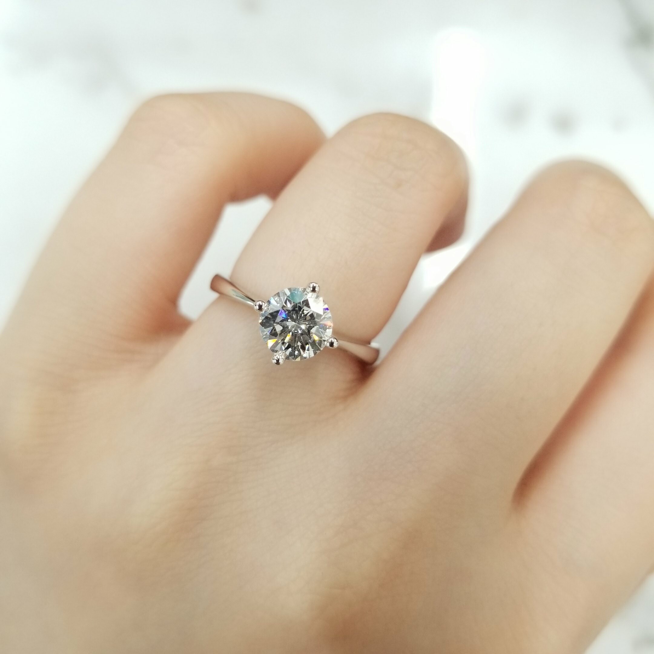 18K White Gold 1ct Diamond Ring