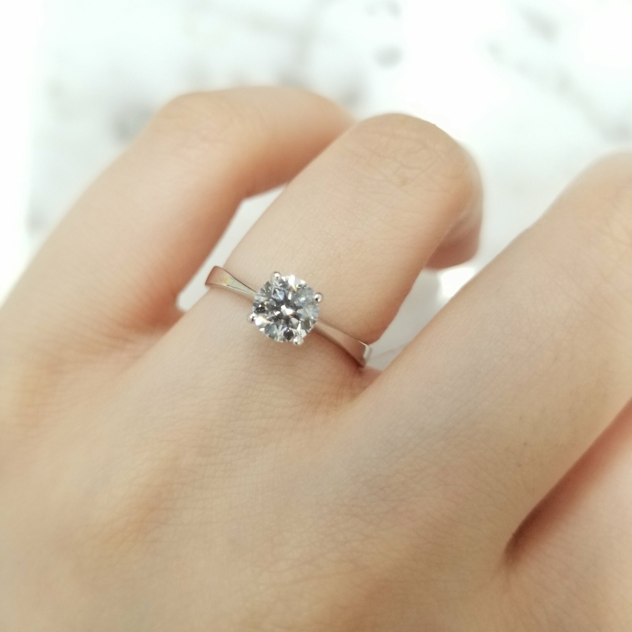 PT900 0.63ct Diamond Ring