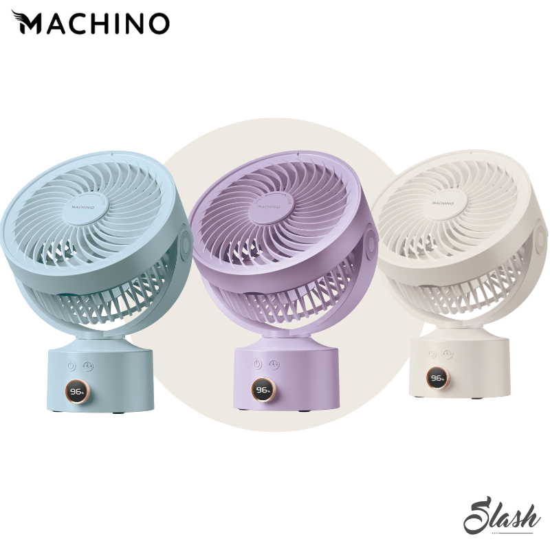 MACHINO Q3 MINI無線空氣循環扇|110°定點搖頭|可放香薰片
