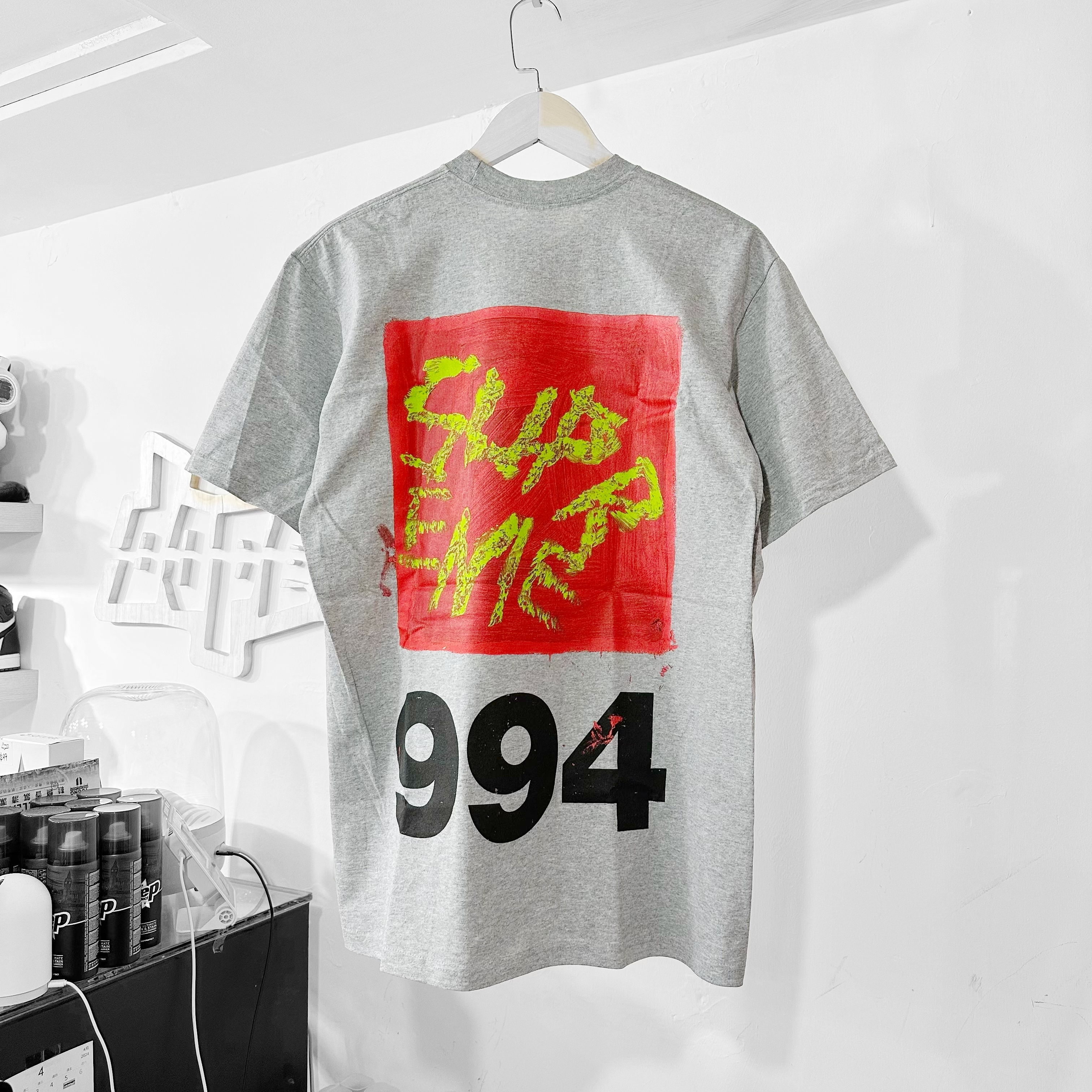 Supreme SS24 Paint Josh Smith Tee Grey