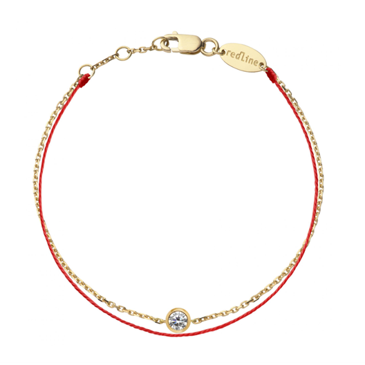 1RI0427-014 REDLINE Pure Duo Chain Bracelet With 0.1ct Diamond In Yellow Gold Bezel Setting (A-EU-E)