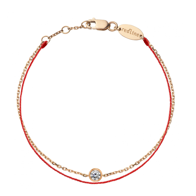 1RI0427-015 REDLINE Pure Duo Chain Bracelet With 0.1ct Diamond In Rose Gold Bezel Setting (A-EU-E)