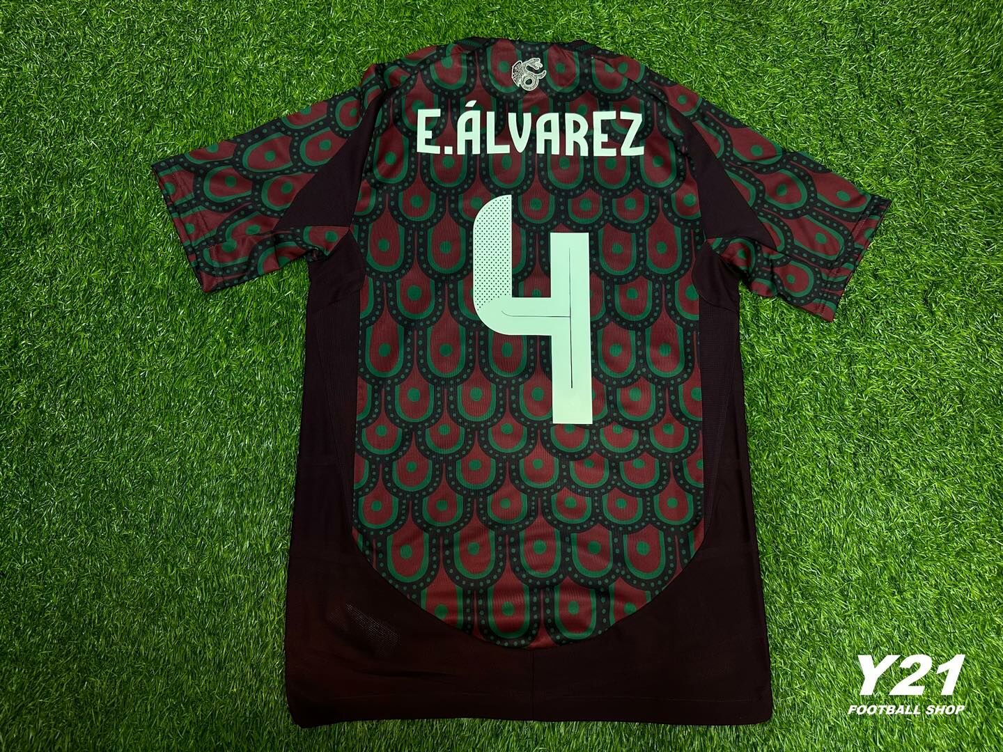 [球衣連印字及臂章] 2024 墨西哥 主場 球員版球衣 #4 E.ÁlLVAREZ
