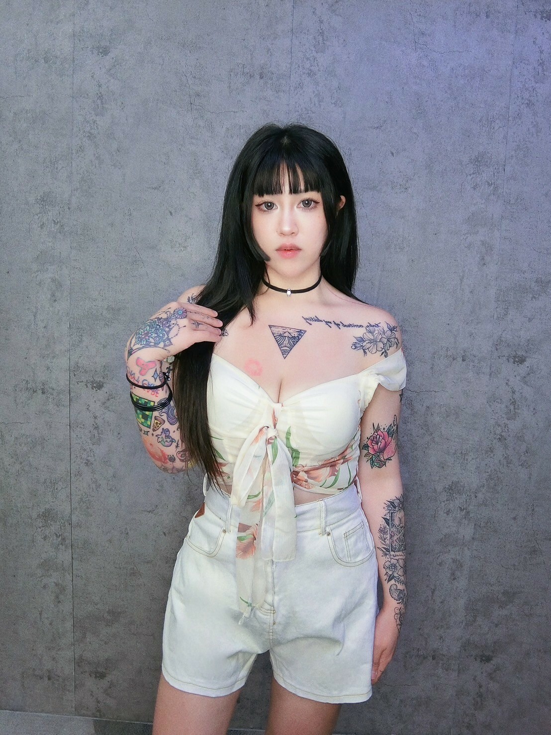 小花渡假感蝴蝶結馬甲