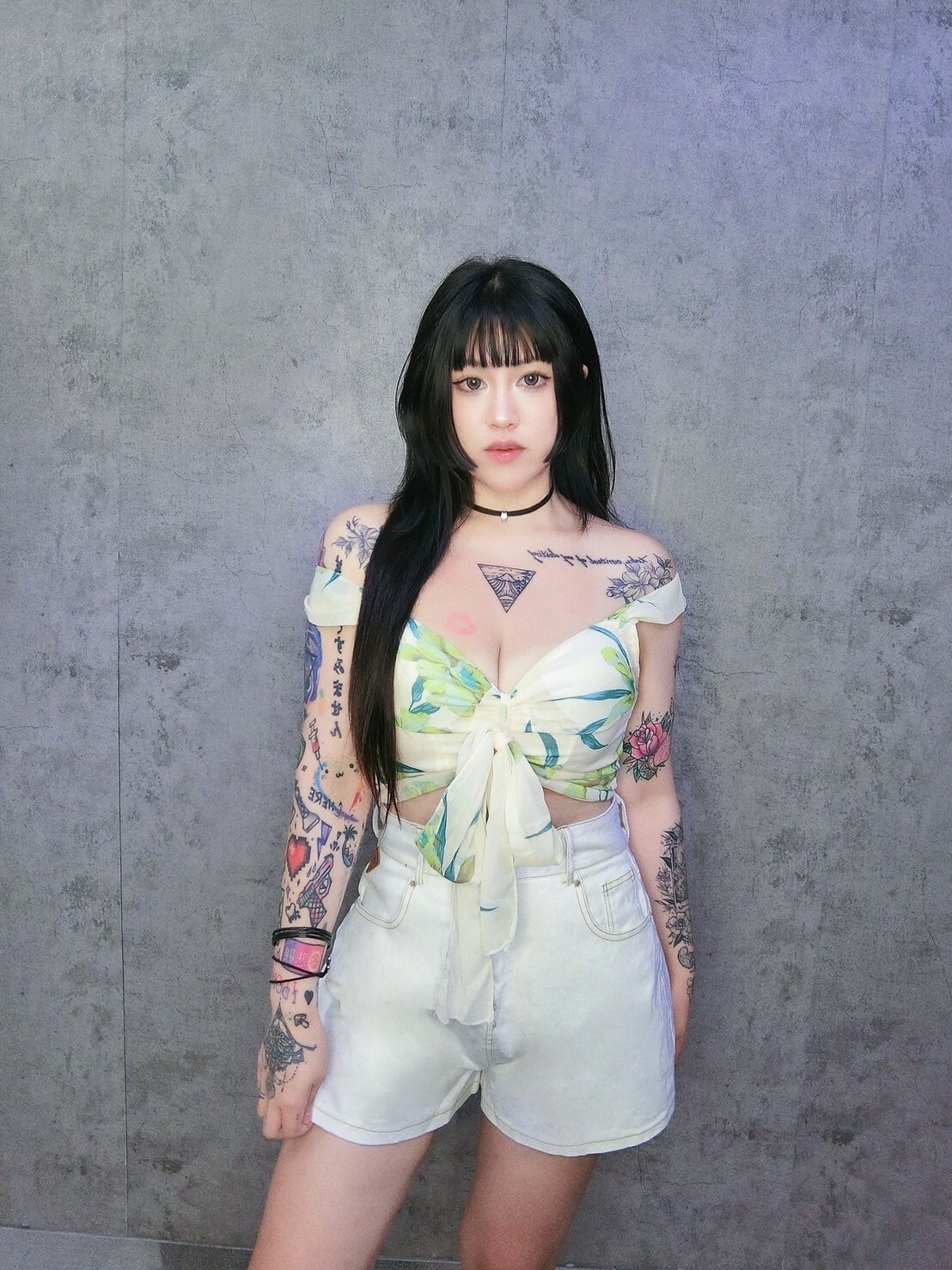 小花渡假感蝴蝶結馬甲