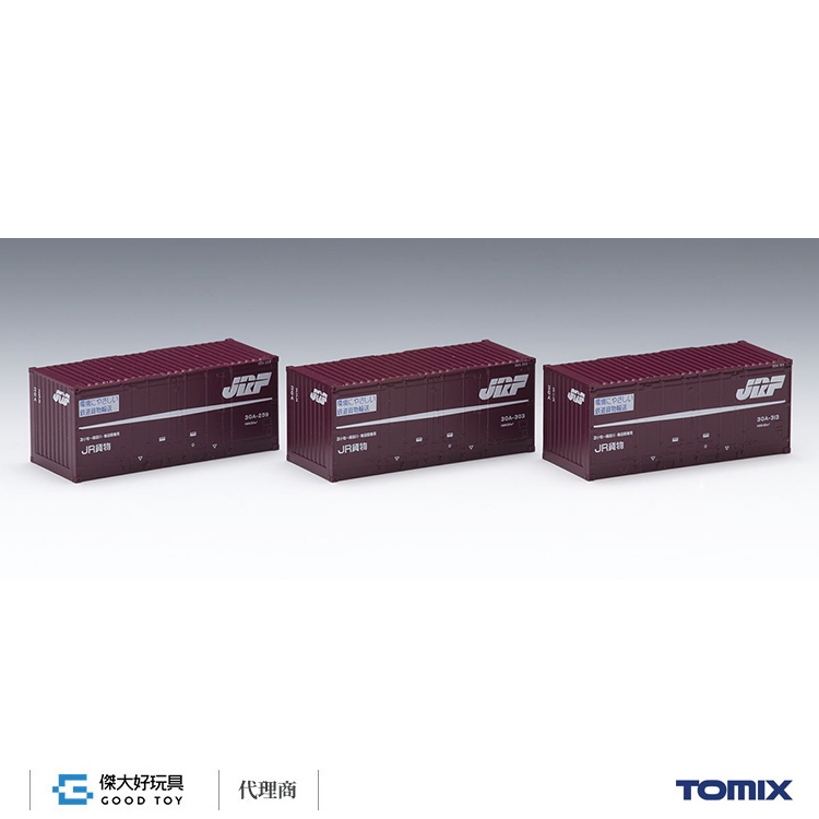 TOMIX 3301 貨櫃 JR 30A形 (紅色 JRF標誌 3入)