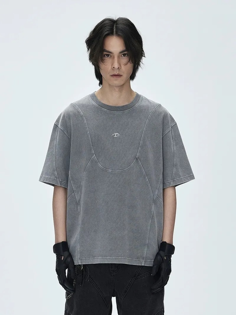 CATSSTAC 龜紋蠟染水洗解構短袖