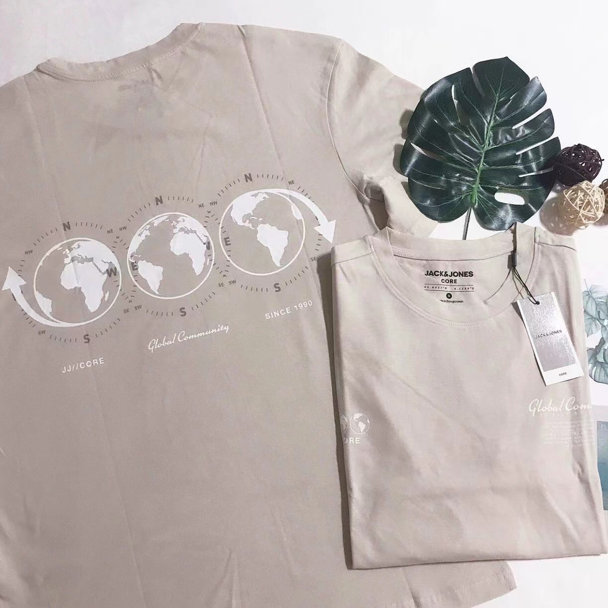 JACK & JONES GLOBE BACK PRINT TEE