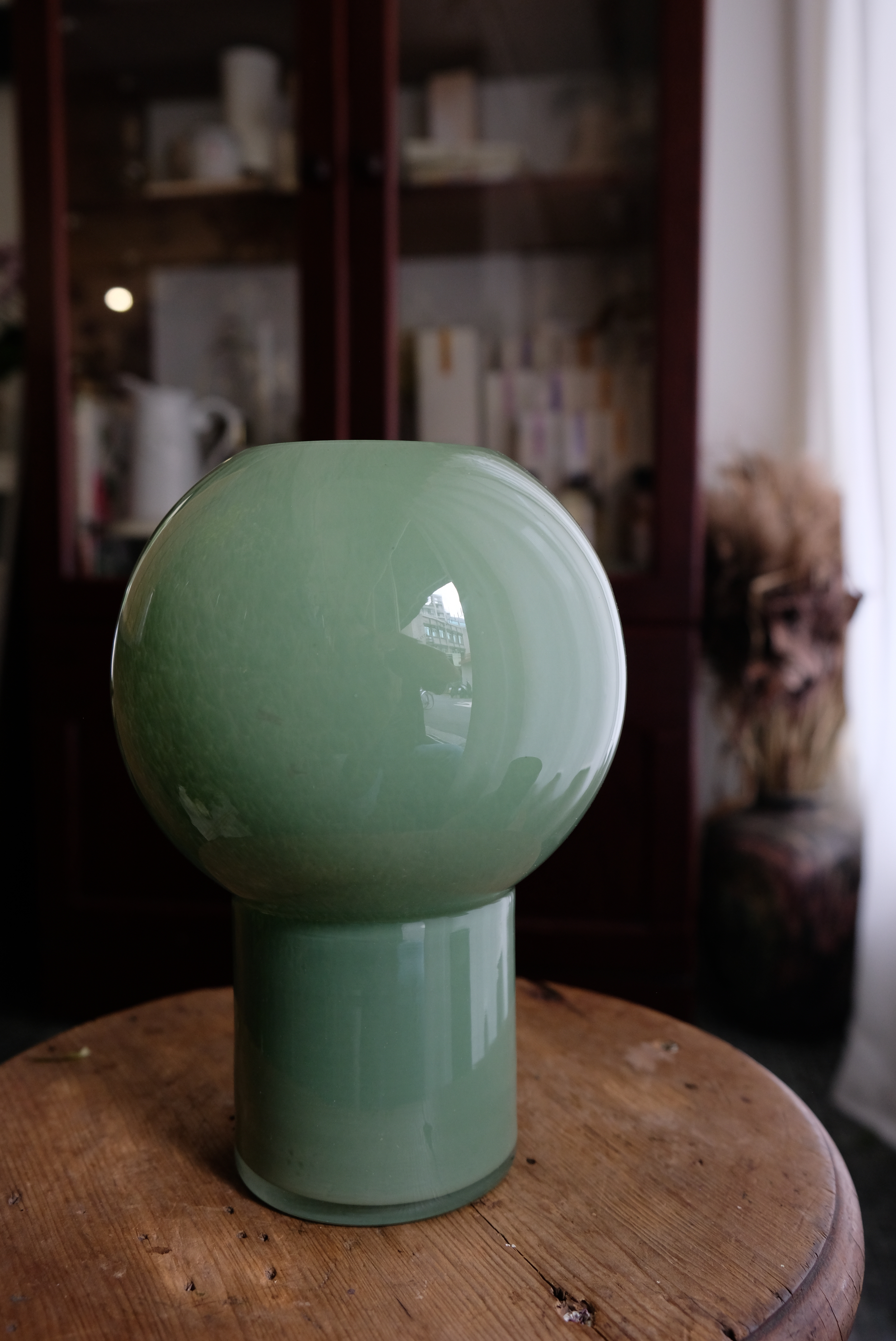 清新草綠復古花器－上圓款