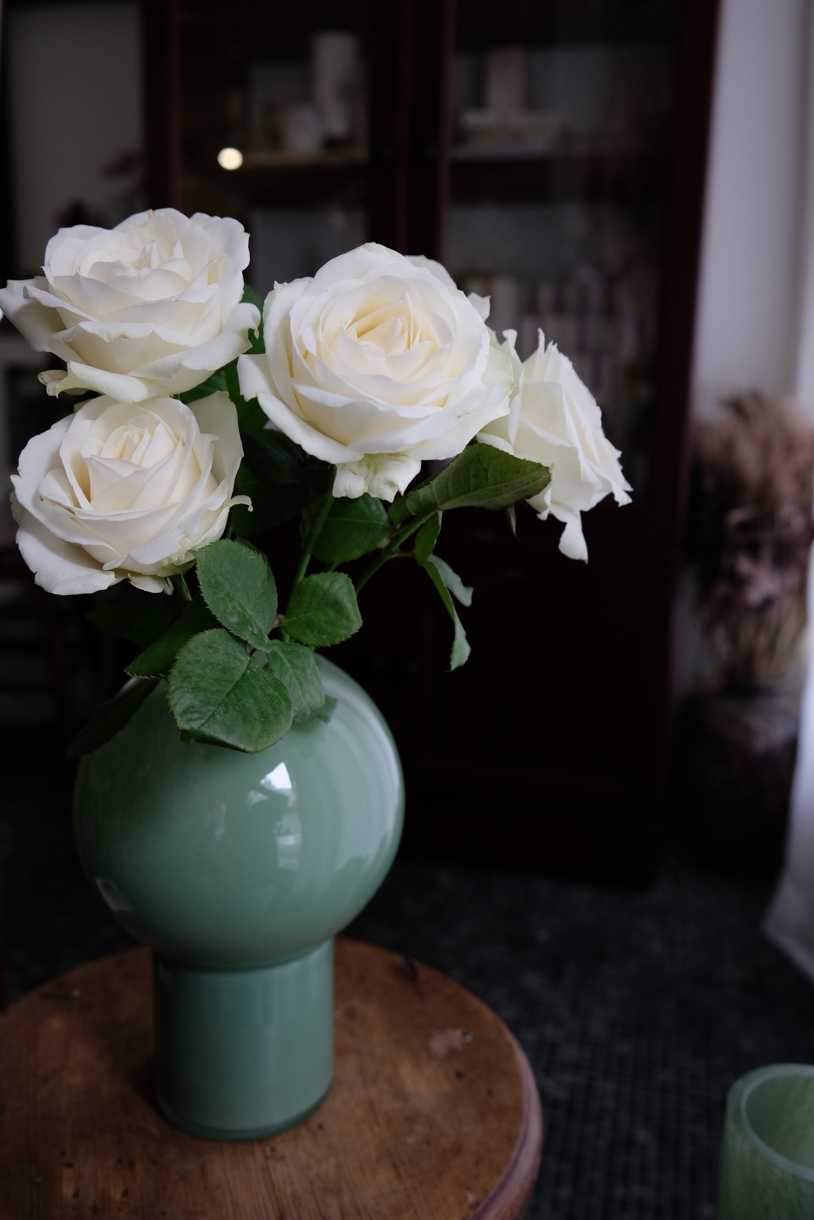 清新草綠復古花器－上圓款