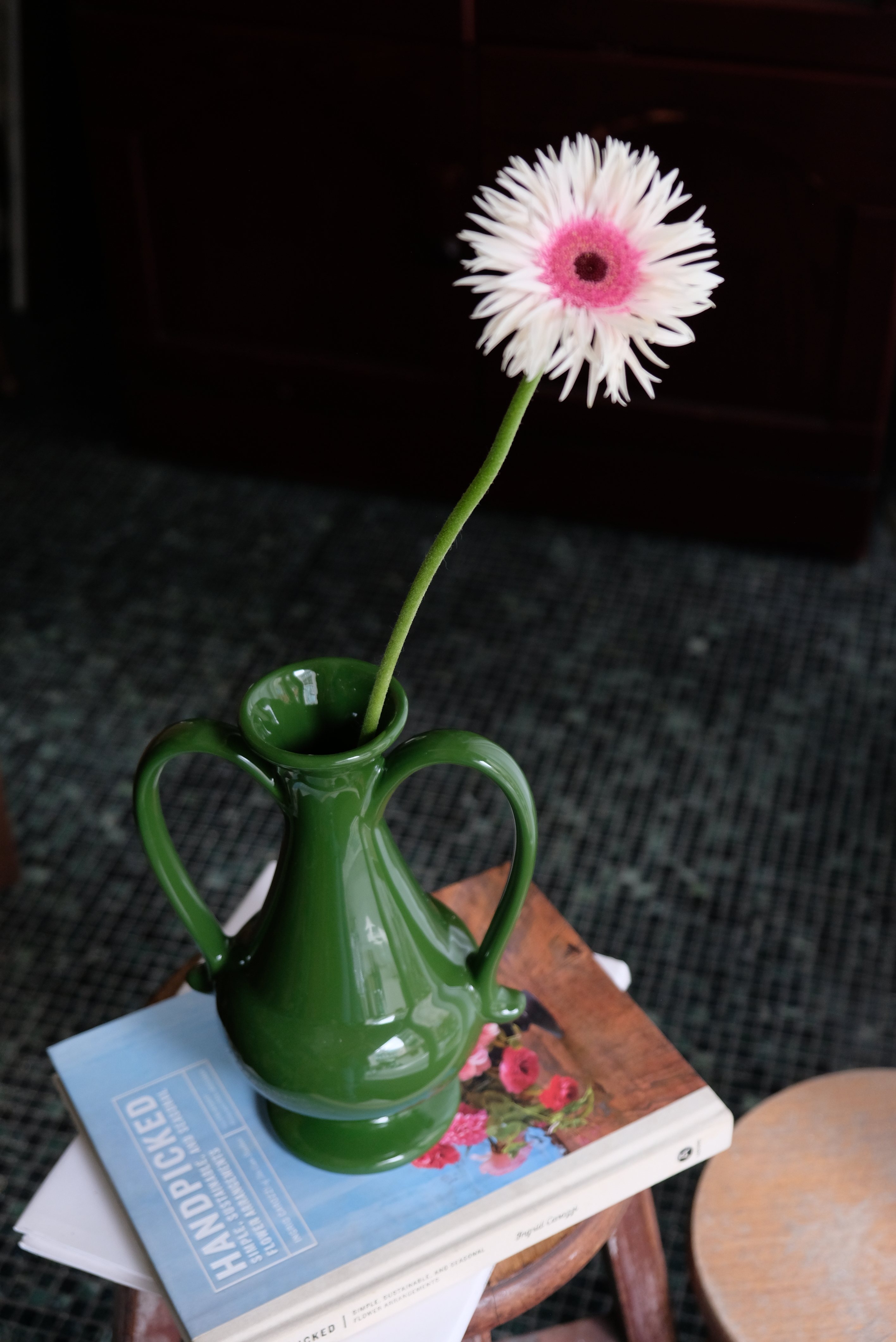 清新綠提耳花器