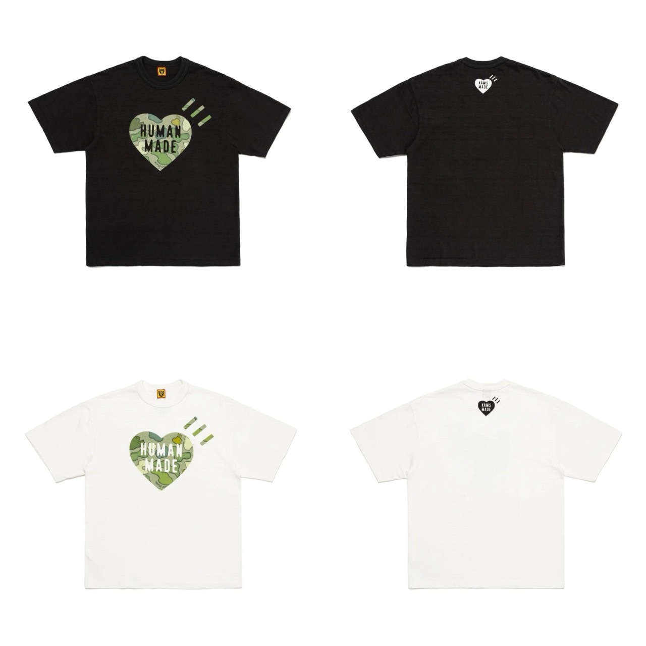 HUMAN MADE X KAWS GRAPHIC T-SHIRT #1 聯名 迷彩 愛心 短袖 XX27TE011