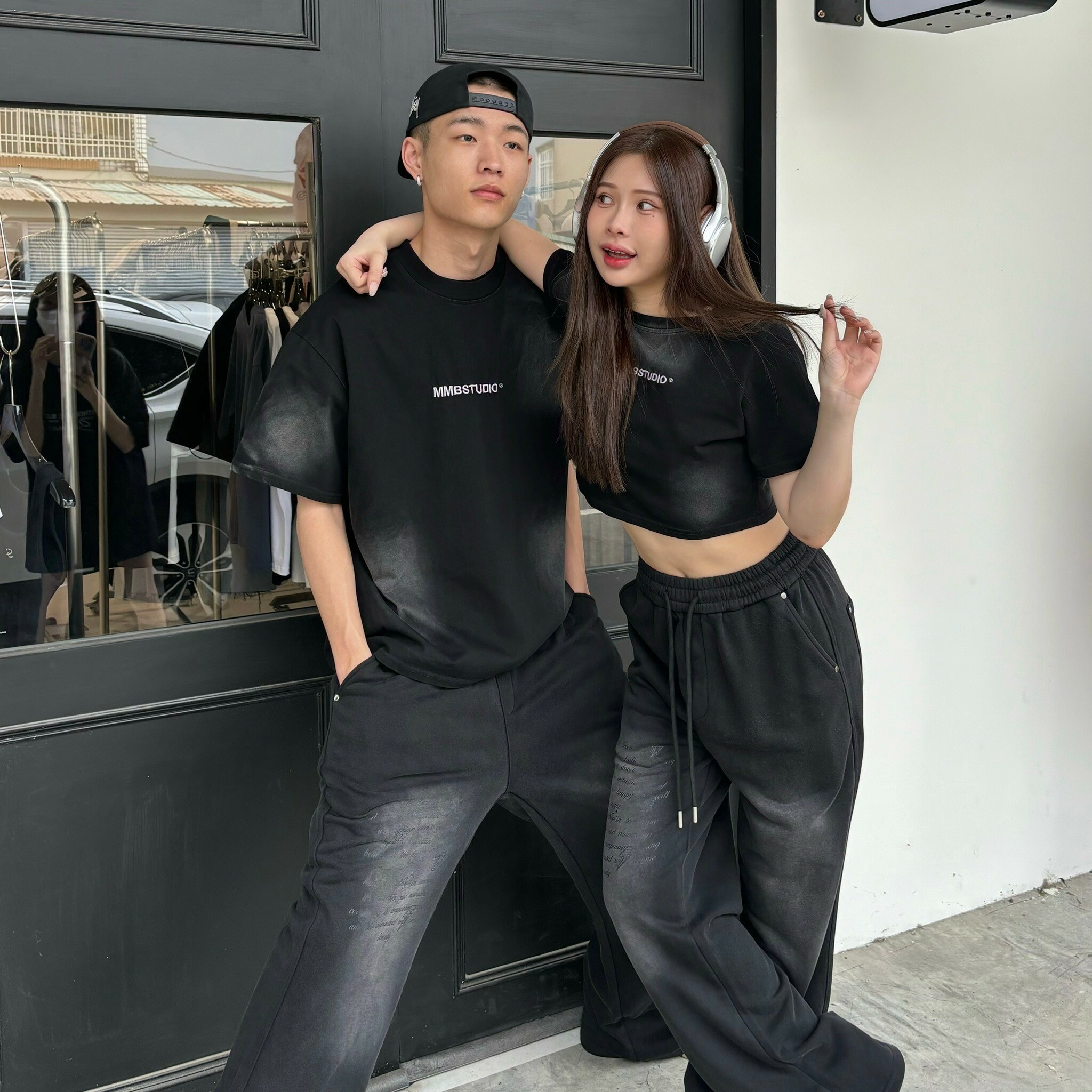 mmb髒髒噴染品牌情侶t