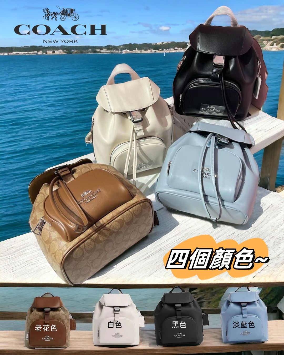 COACH 經典皮背包