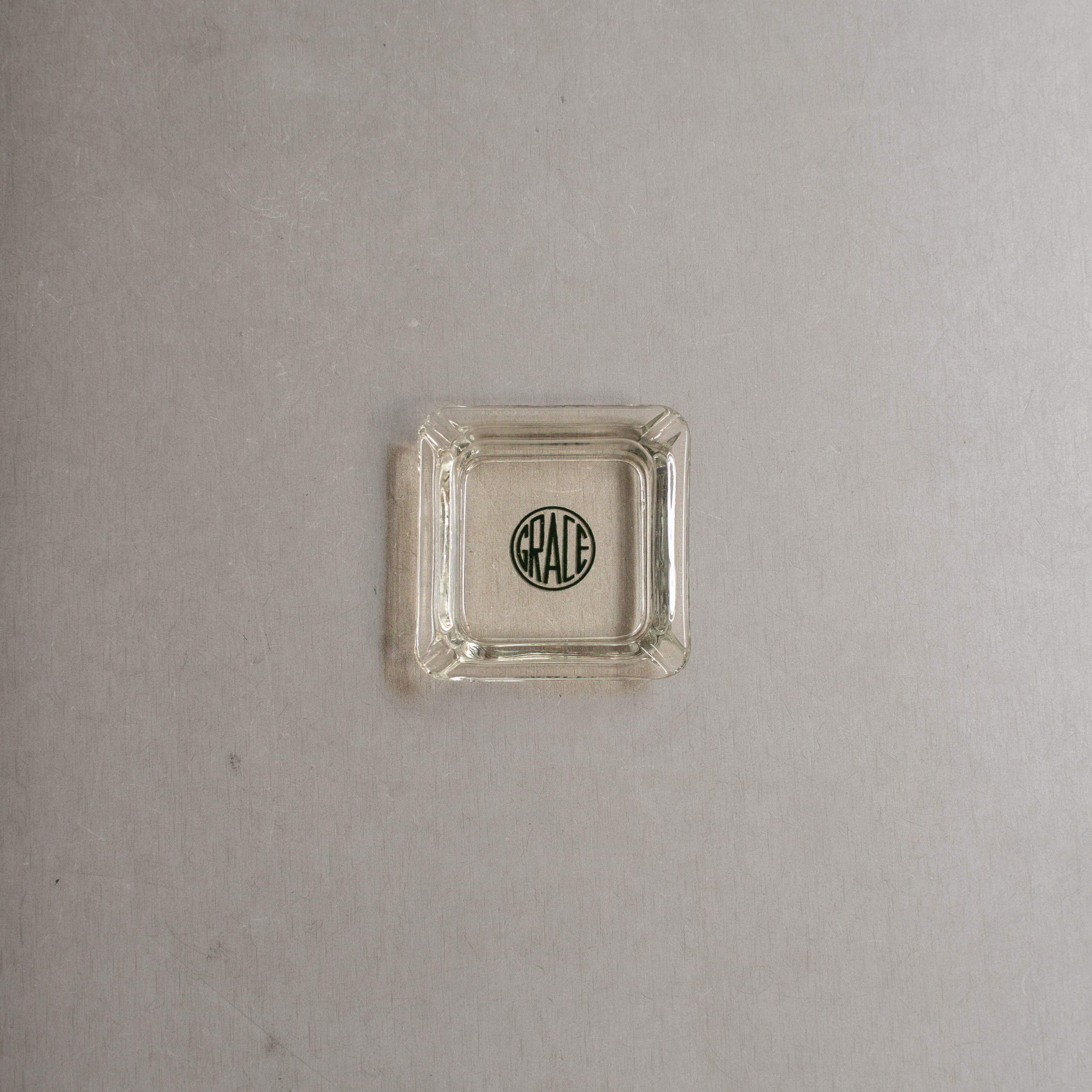 VINTAGE SOUVENIR ASHTRAY 美國 玻璃 餐廳 紀念品 煙灰缸 線香盤 C