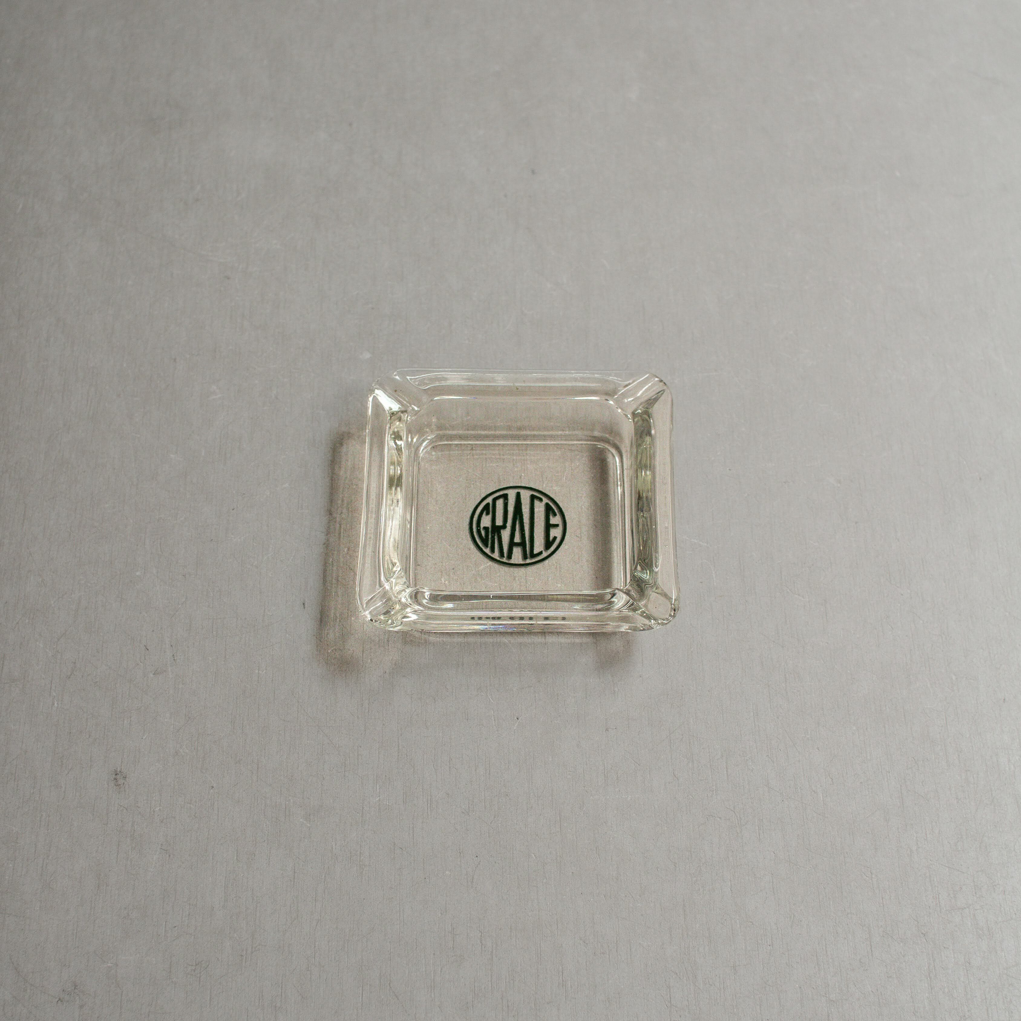 VINTAGE SOUVENIR ASHTRAY 美國 玻璃 餐廳 紀念品 煙灰缸 線香盤 C