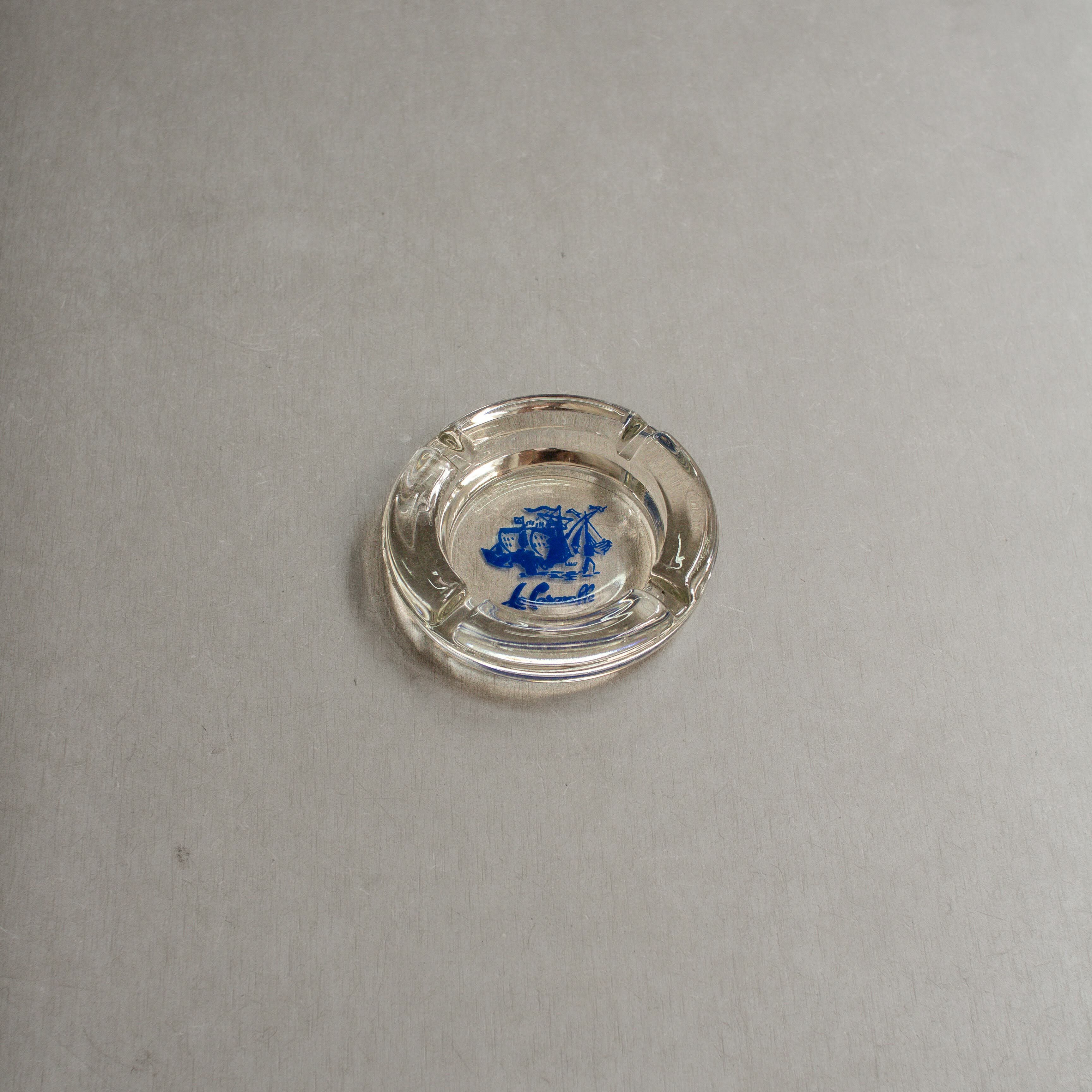 VINTAGE SOUVENIR ASHTRAY 美國 玻璃 餐廳 紀念品 煙灰缸 線香盤 F