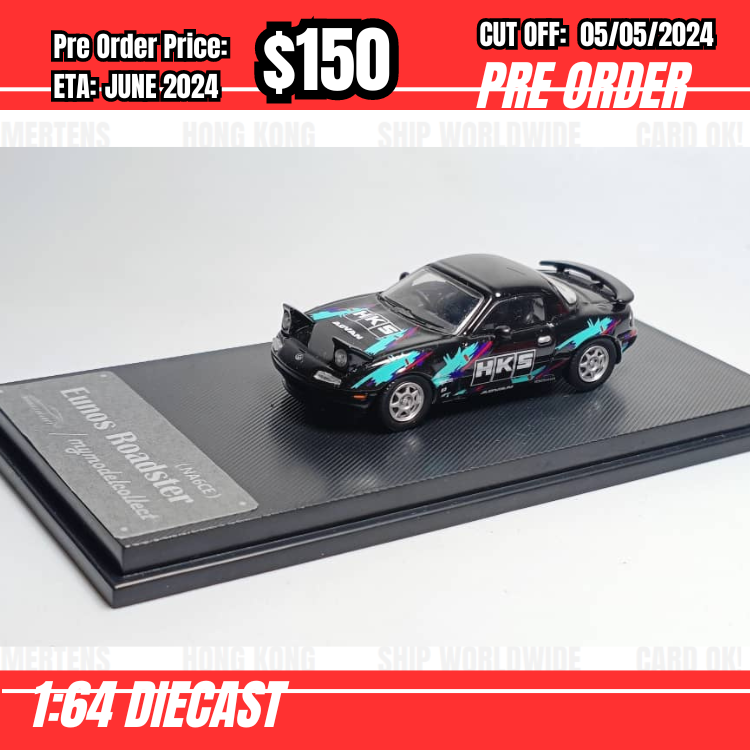 PO-$150 * Model Collect * 1:64 Eunos Roadster NA6CE HKS [OD28/04]