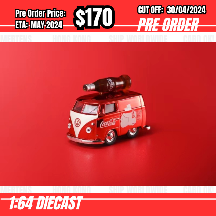 PO-$170  * HY Model * VW T1 Short Axis Coca Cola [OD28/04]