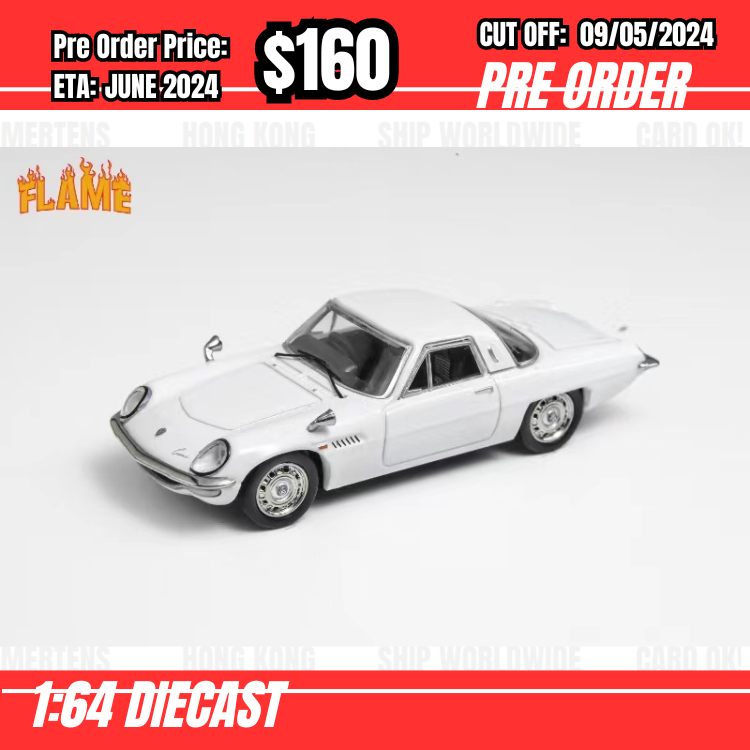 PO-$160  * Flame * 1:64 1967 Cosmo Sport L10A Coupe White [OD28/04]