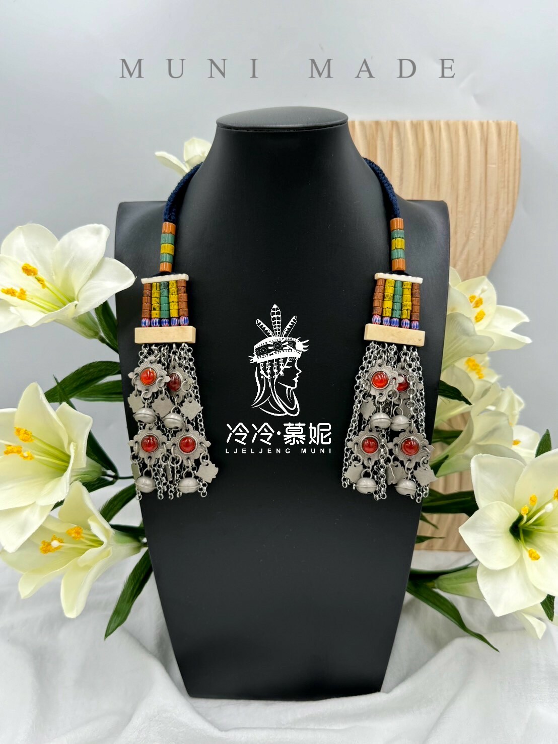 Muni-No.21傳統少女耳掛18cm