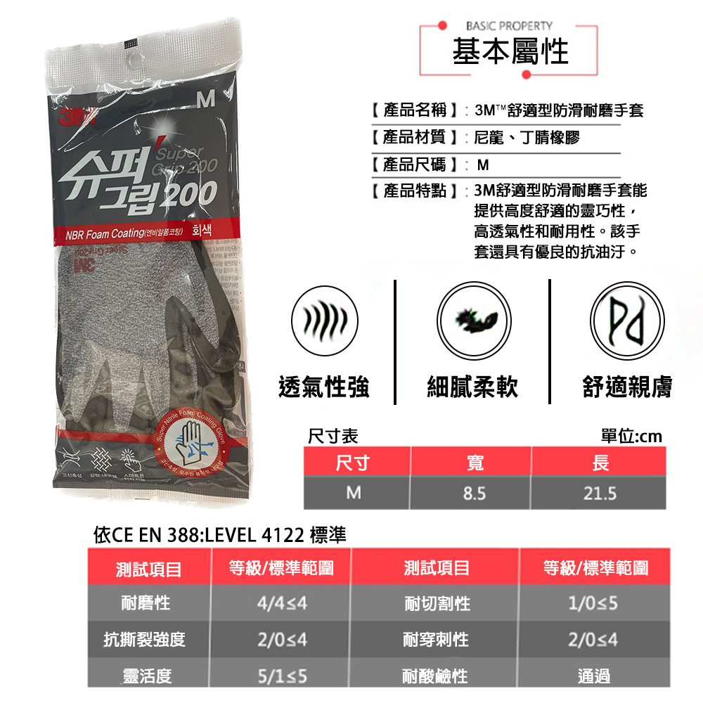 附發票｜3M觸屏手套｜S號 M號 L號 XL號 全天候舒適丁腈泡沫塗層工作手套 韓國建築工地棉手套製成