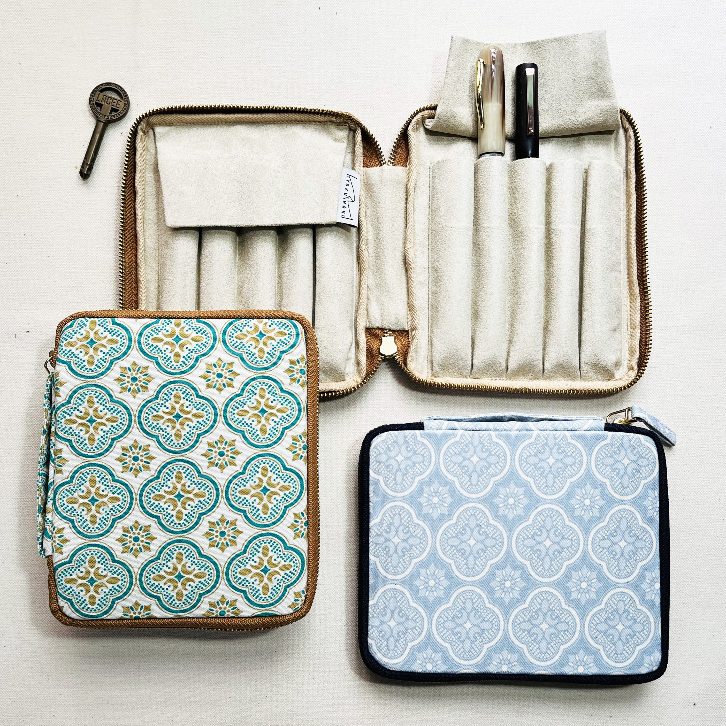 Kyokuhaku 10入手提鋼筆袋-海棠窗花