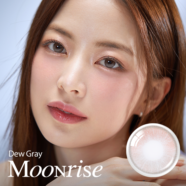 [月拋] OLENS MOONRISE 1 month DEW Gray 月拋彩妝隱形眼鏡｜每盒2片