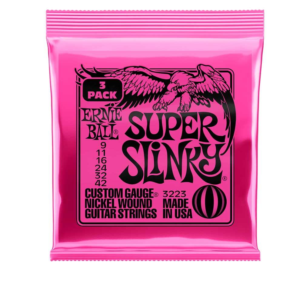 Ernie Ball Ernie Ball Super Slinky 3223 電吉他弦 鎳纏繞 老鷹弦三件組 09-42 — 三峽吉他 / Bass｜YA! 玩音樂