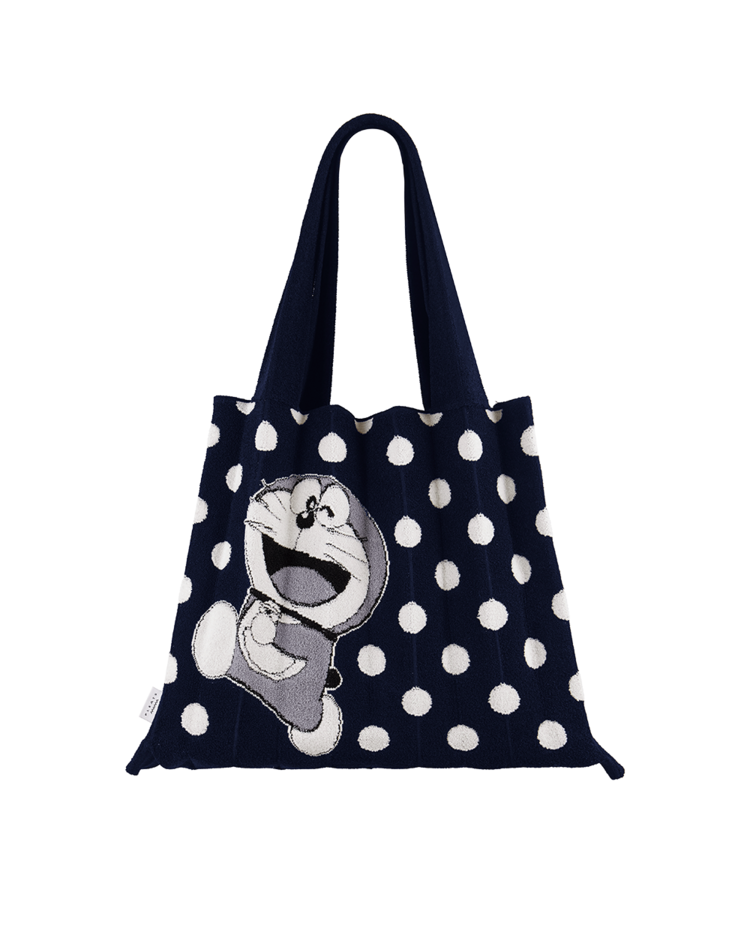 PLEATSMAMA Doraemon Edition Poddle Bag - NAVY
