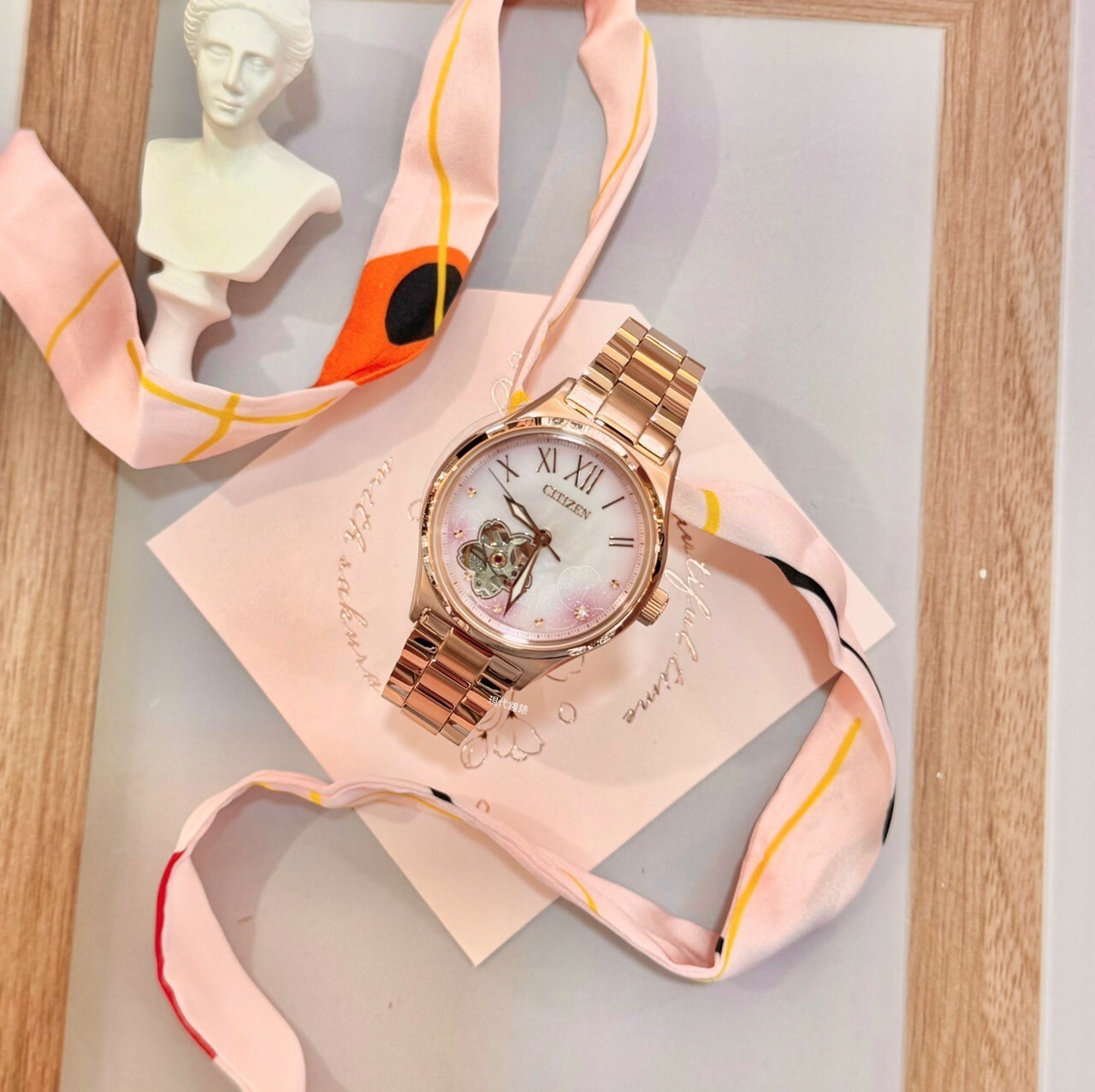 【CITIZEN 星辰】櫻花機械系列套裝組PC1017-70Y 34mm 現代鐘錶