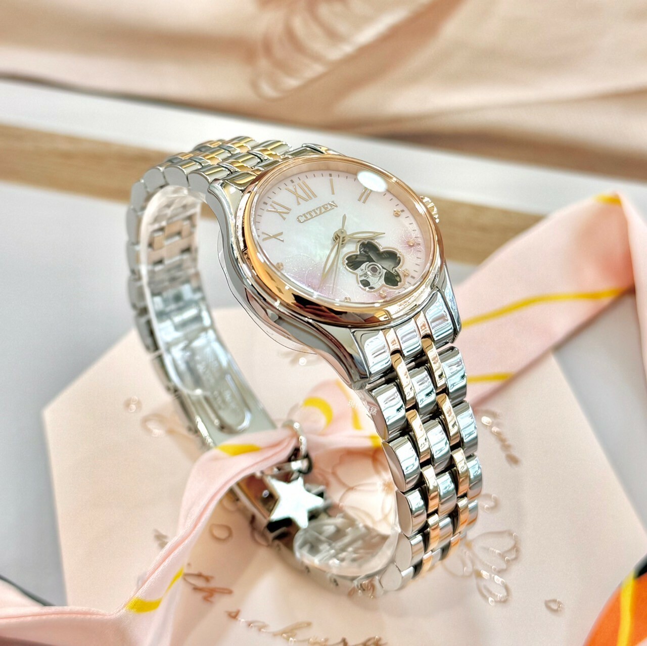 【CITIZEN 星辰】 LADYS系列 櫻花限定機械腕錶PR1044-87Y 28.5mm 現代鐘錶